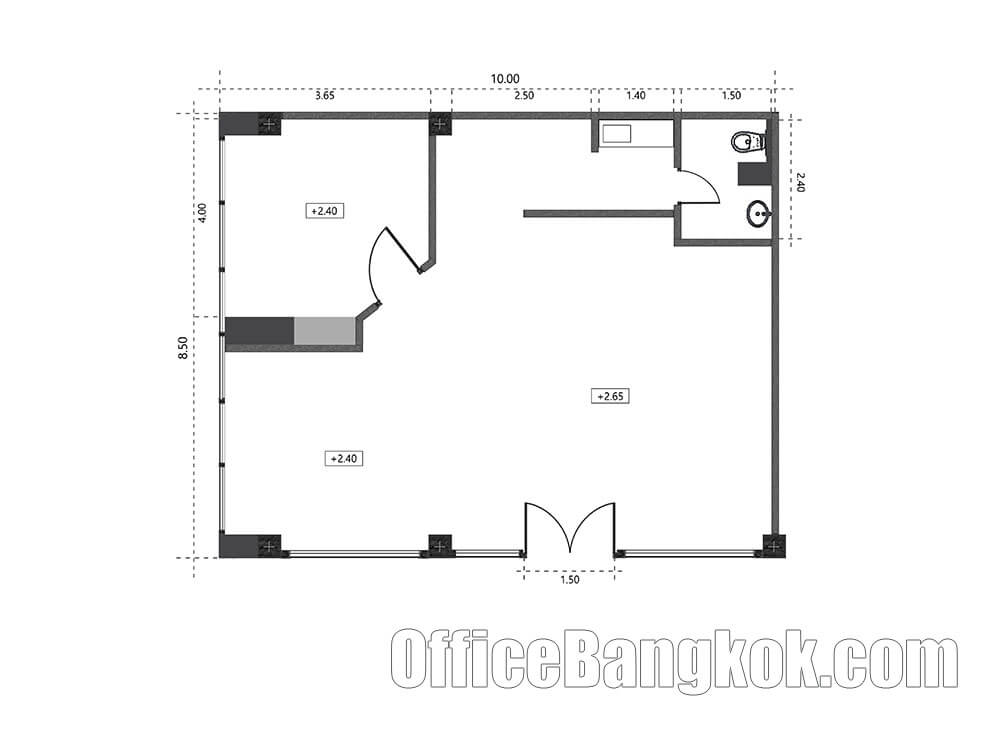 Rent Office On Asoke Area Space 85 Sqm Close To Phetchaburi MRT Station