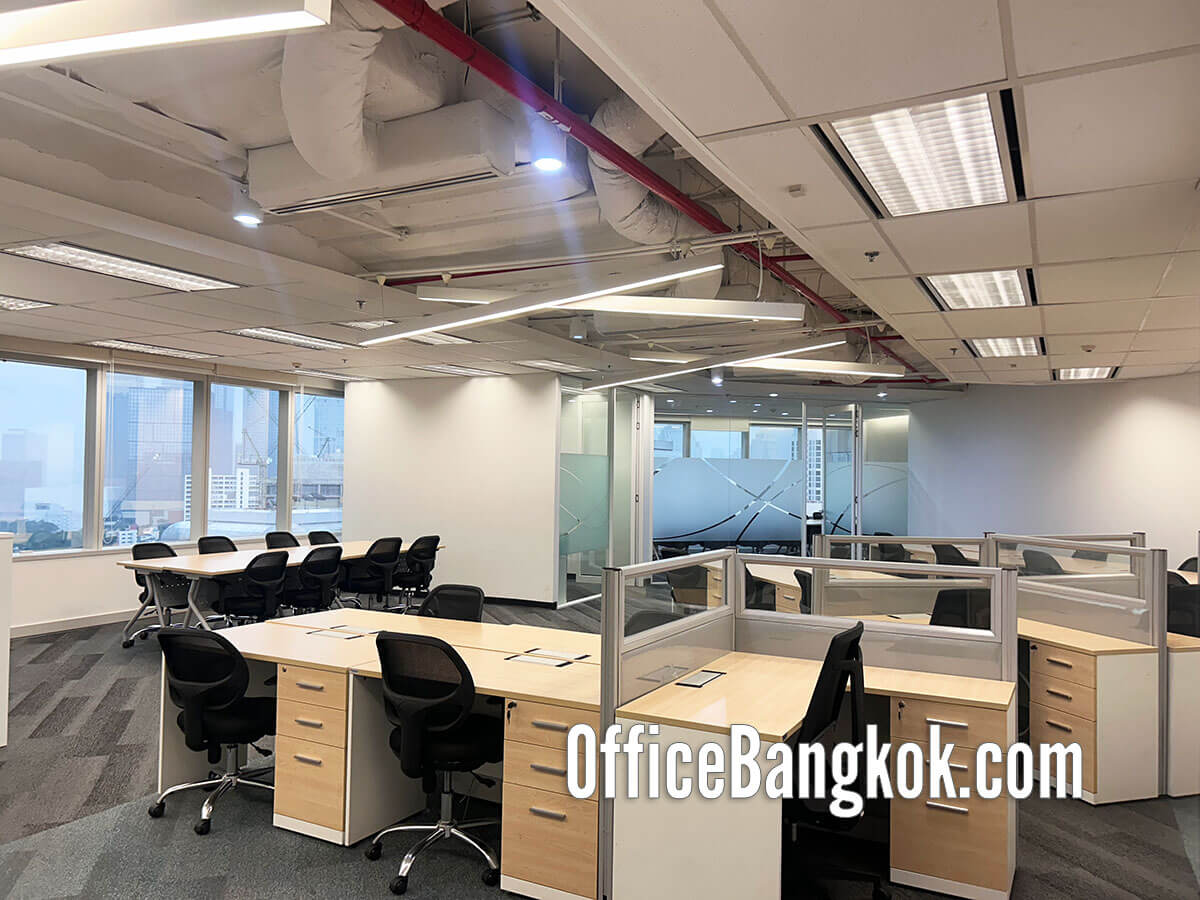 Rent Office with Fully Furnished on Wireless Road 237 Sqm Close to Ploenchit BTS Station