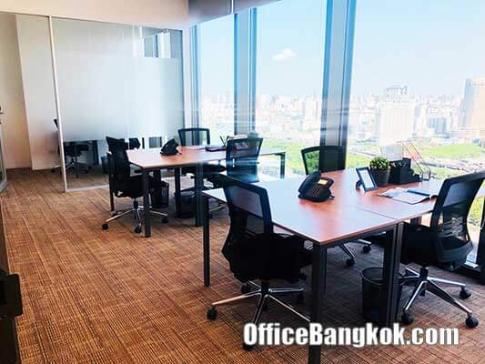 สำนักงานสำเร็จรูปอาคารสิงห์ คอมเพล็กซ์ (Service Office at Singha Complex) ออฟฟิศขนาดเล็กให้เช่าพร้อมเฟอร์นิเจอร์ทำเลอโศก