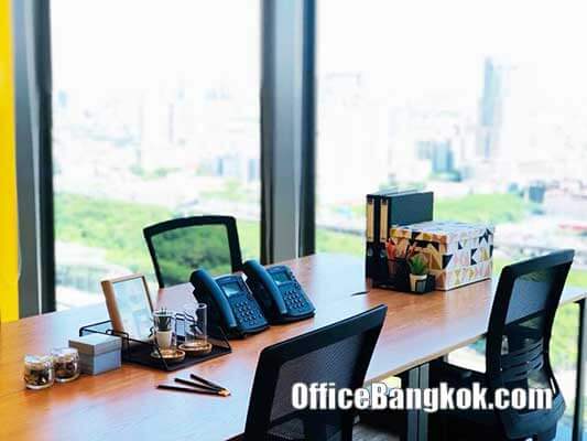 สำนักงานสำเร็จรูปอาคารสิงห์ คอมเพล็กซ์ (Service Office at Singha Complex) ออฟฟิศขนาดเล็กให้เช่าพร้อมเฟอร์นิเจอร์ทำเลอโศก